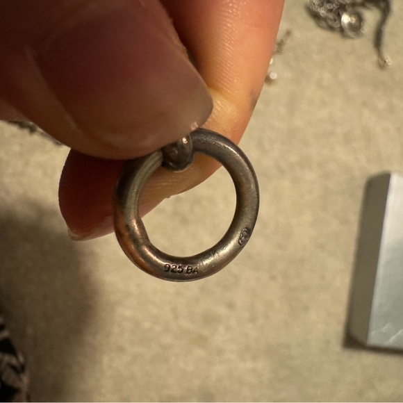 Vintage Sterling silver bracelet with white stone - Picture 5 of 6